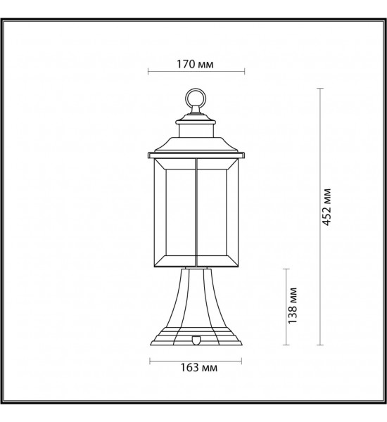 Уличный светильник на столб Odeon Light 4961/1A MAVRET