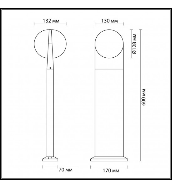 Уличный светильник Odeon Light 6652/12GL TILDA