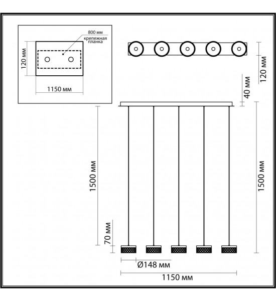 Люстра Odeon Light 5032/30LA FIVRE