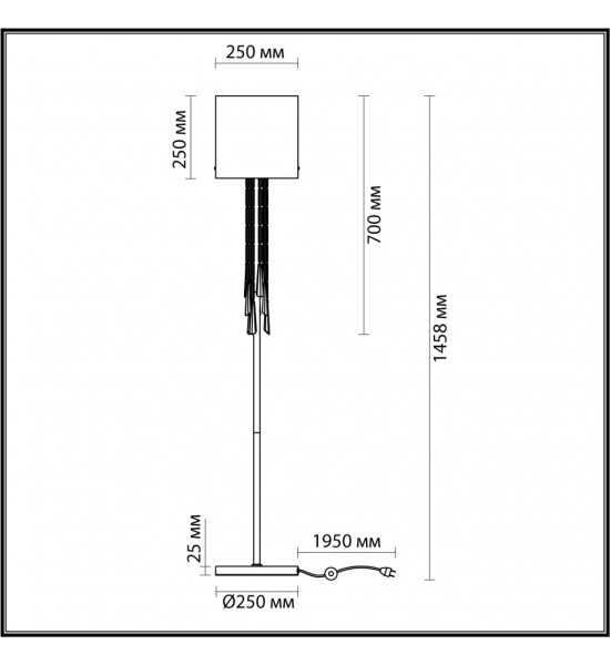 Торшер Odeon Light 4886/1F Nicole