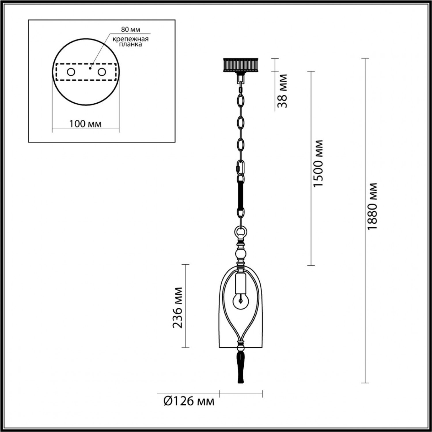 Подвес Odeon Light 4892/1 BELL