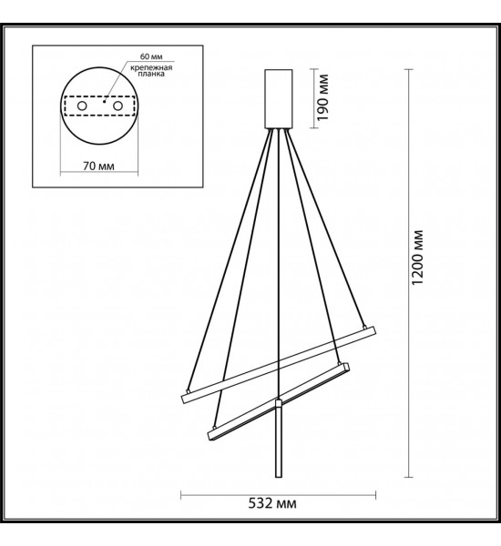 Подвесной светильник Odeon Light 3860/39B COMETA