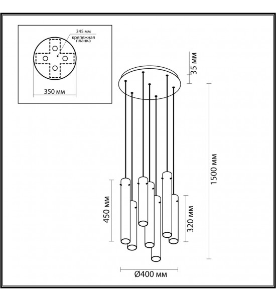 Люстра каскадная Odeon Light 5061/32LA SHINY