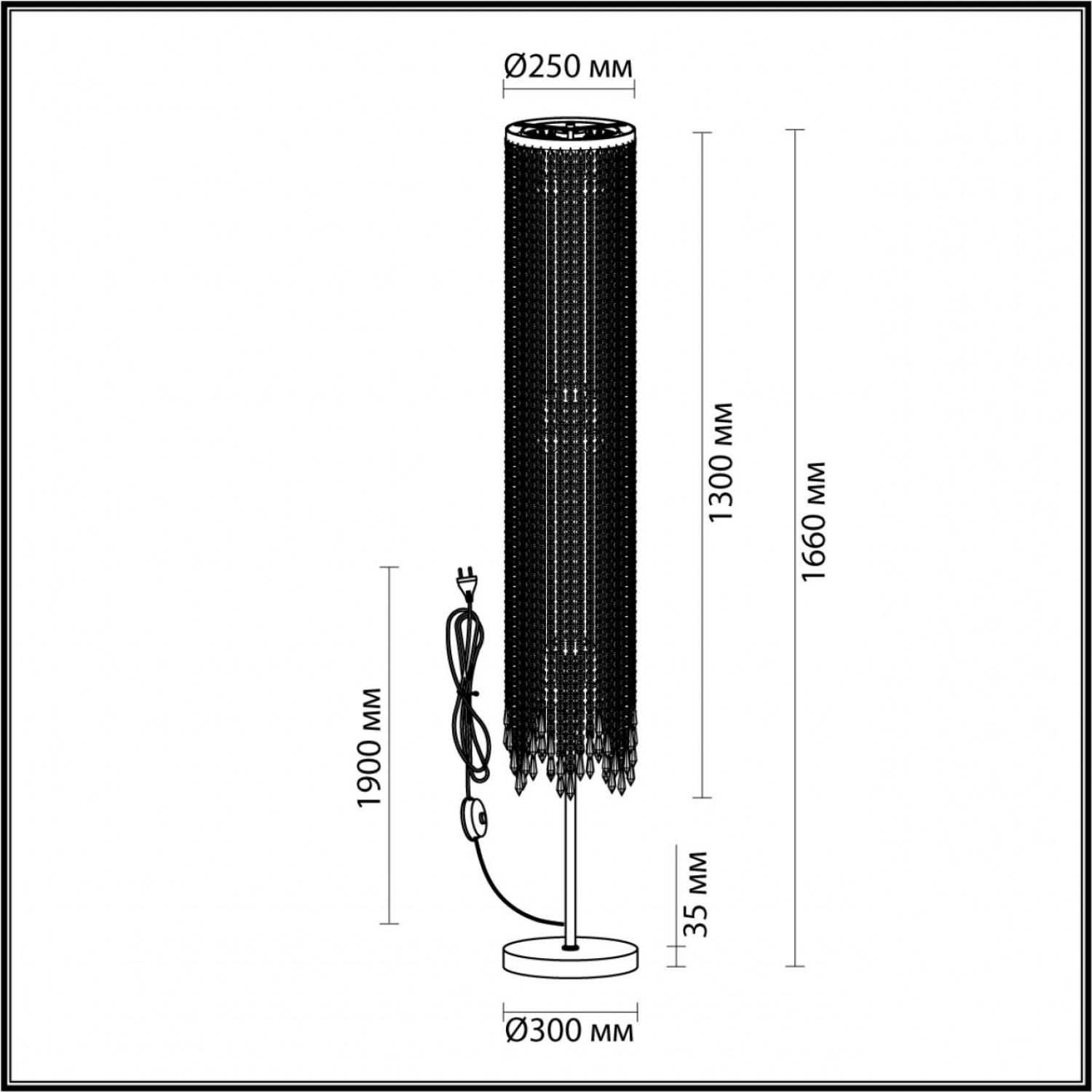 Торшер Odeon Light 5028/3F CHOKKA