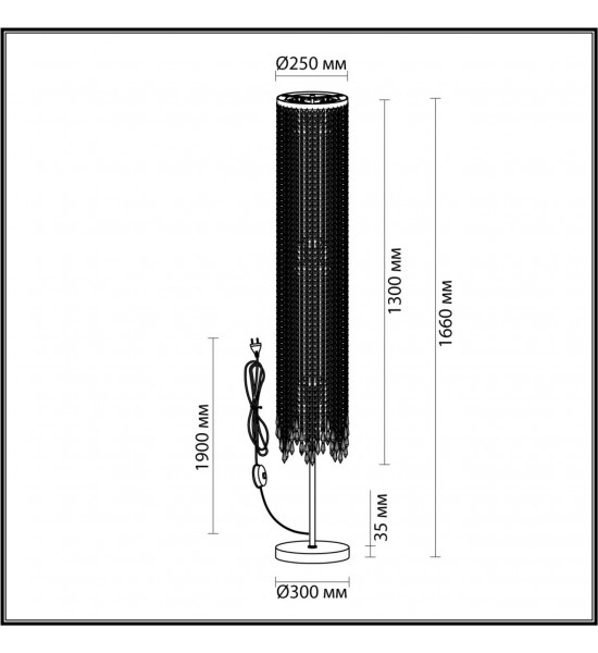 Торшер Odeon Light 5028/3F CHOKKA