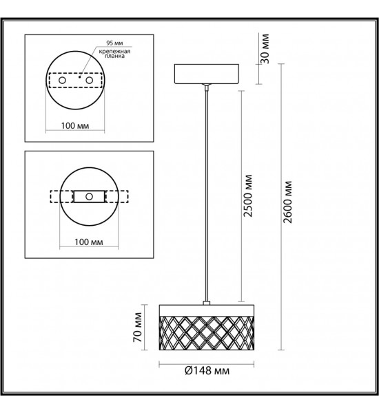 Подвес Odeon Light 5032/6L FIVRE