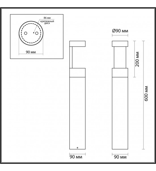 Уличный светильник Odeon Light 6657/10GL TION