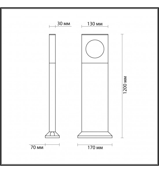 Уличный светильник Odeon Light 6653/10GA COMO