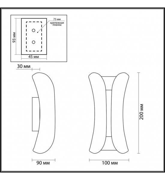 Настенный светильник Odeon Light 3886/6WG KRISTA