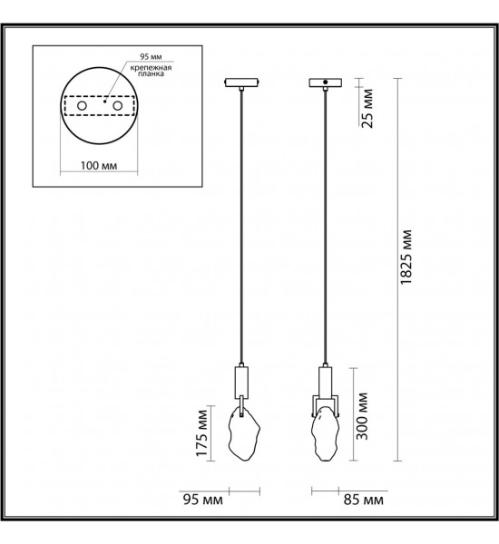 Подвесной светильник Odeon Light 6696/5L LIA