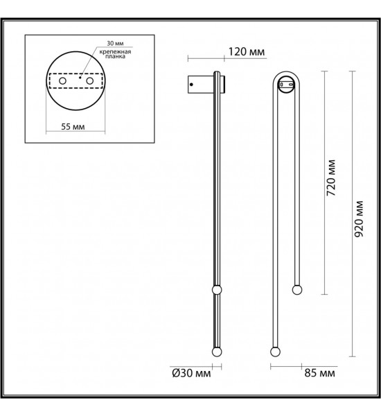 Настенный светильник Odeon Light 6633/18WL MEMFI