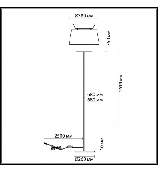 Торшер Odeon Light 4992/1FA KRESSA