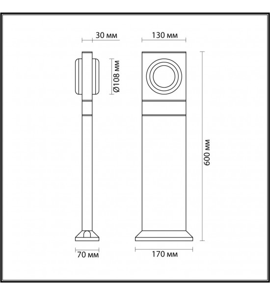 Уличный светильник Odeon Light 6654/10GL VART