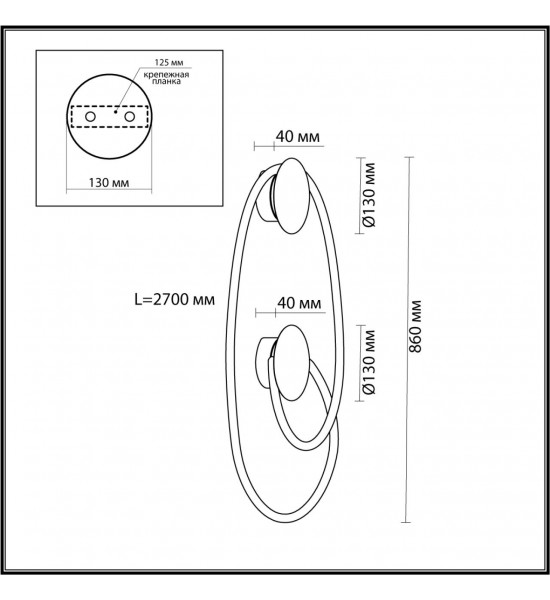 Настенный светильник Odeon Light 4397/30WL CORDA