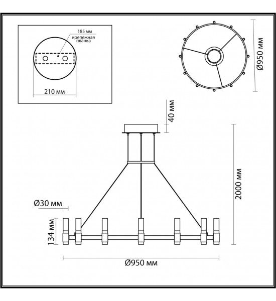 Люстра Odeon Light 5009/48L Candel