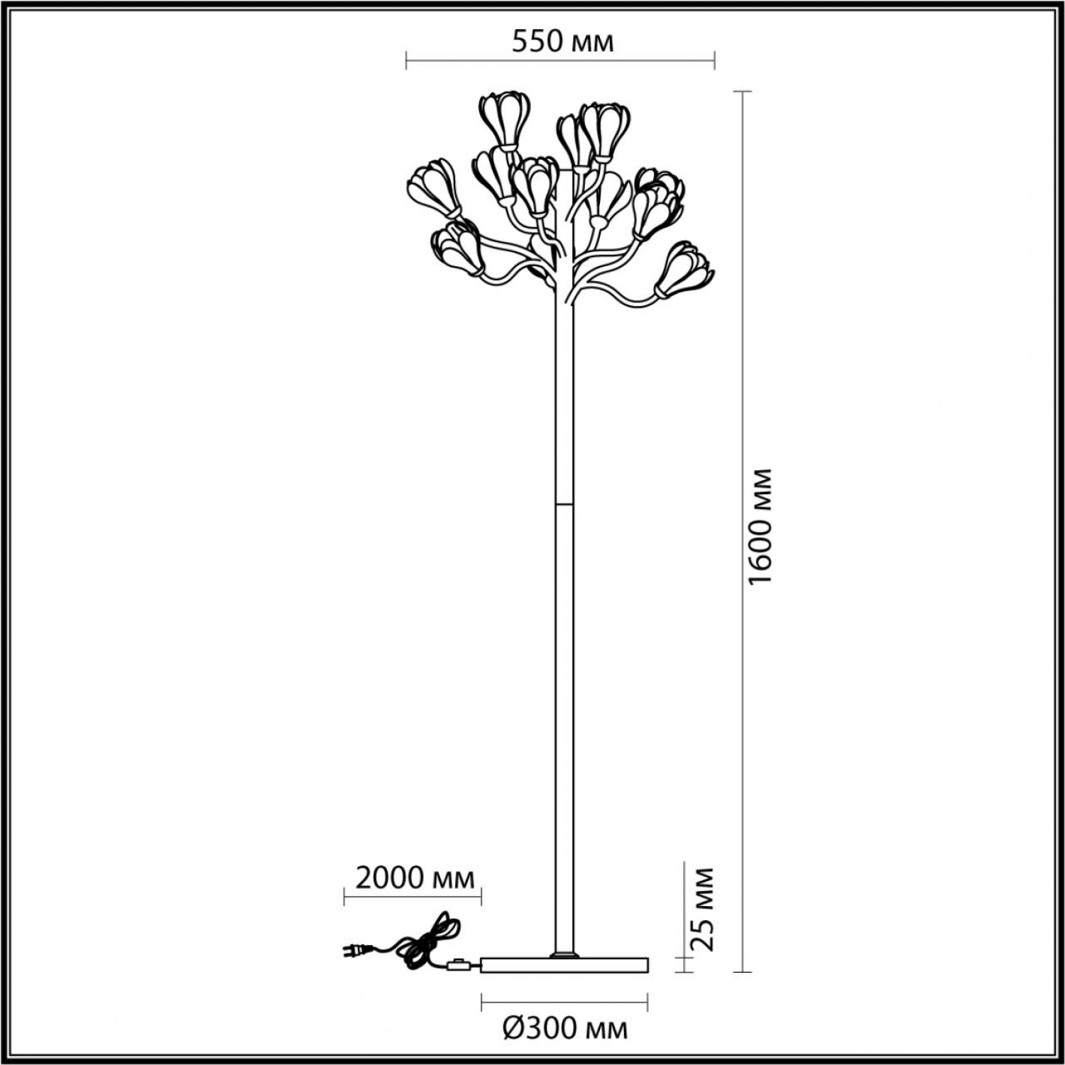 Торшер Odeon Light 5090/12F GARDI