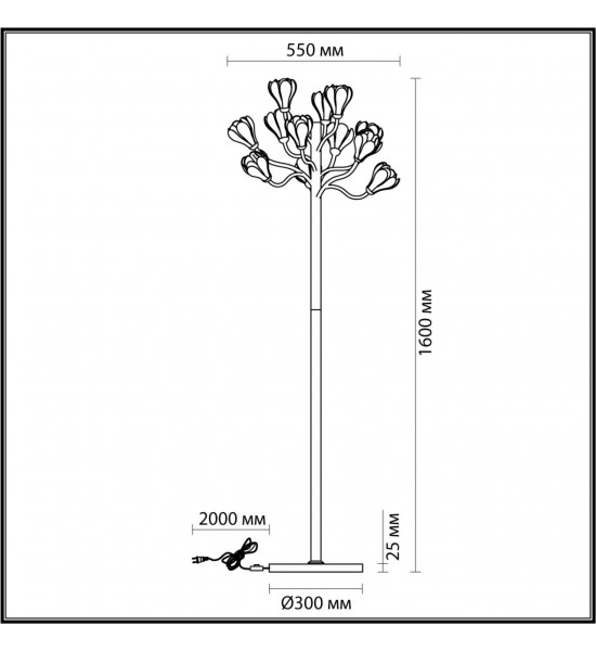 Торшер Odeon Light 5090/12F GARDI