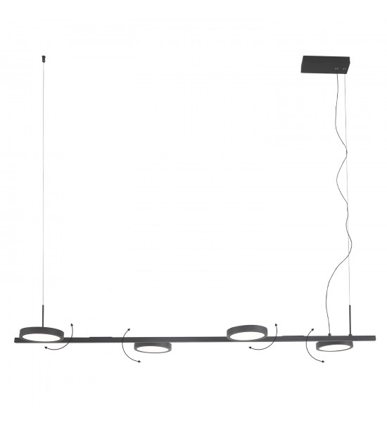 Светильник подвесной Crystal Lux CLT 027C4 L1000 BL