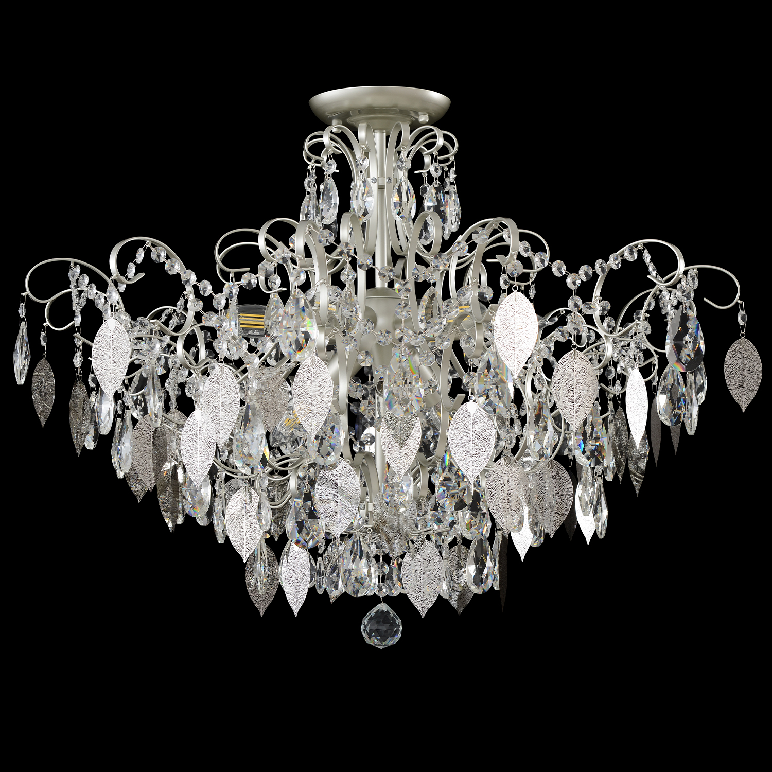 Светильник потолочный Crystal Lux ESMIRALDA PL9 SILVER