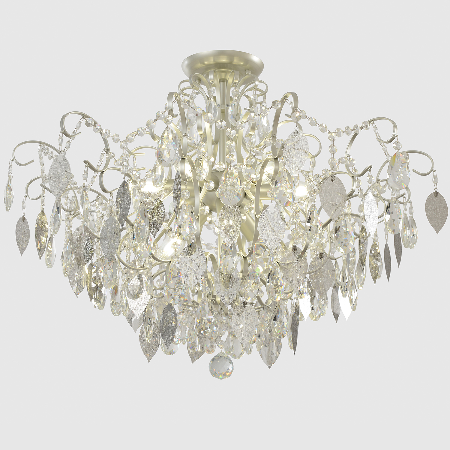 Светильник потолочный Crystal Lux ESMIRALDA PL9 SILVER