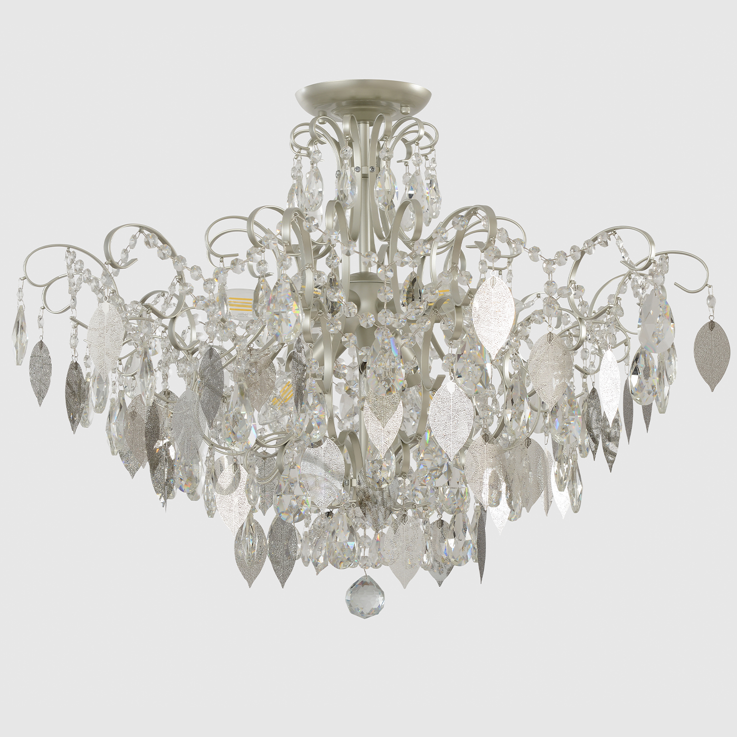 Светильник потолочный Crystal Lux ESMIRALDA PL9 SILVER