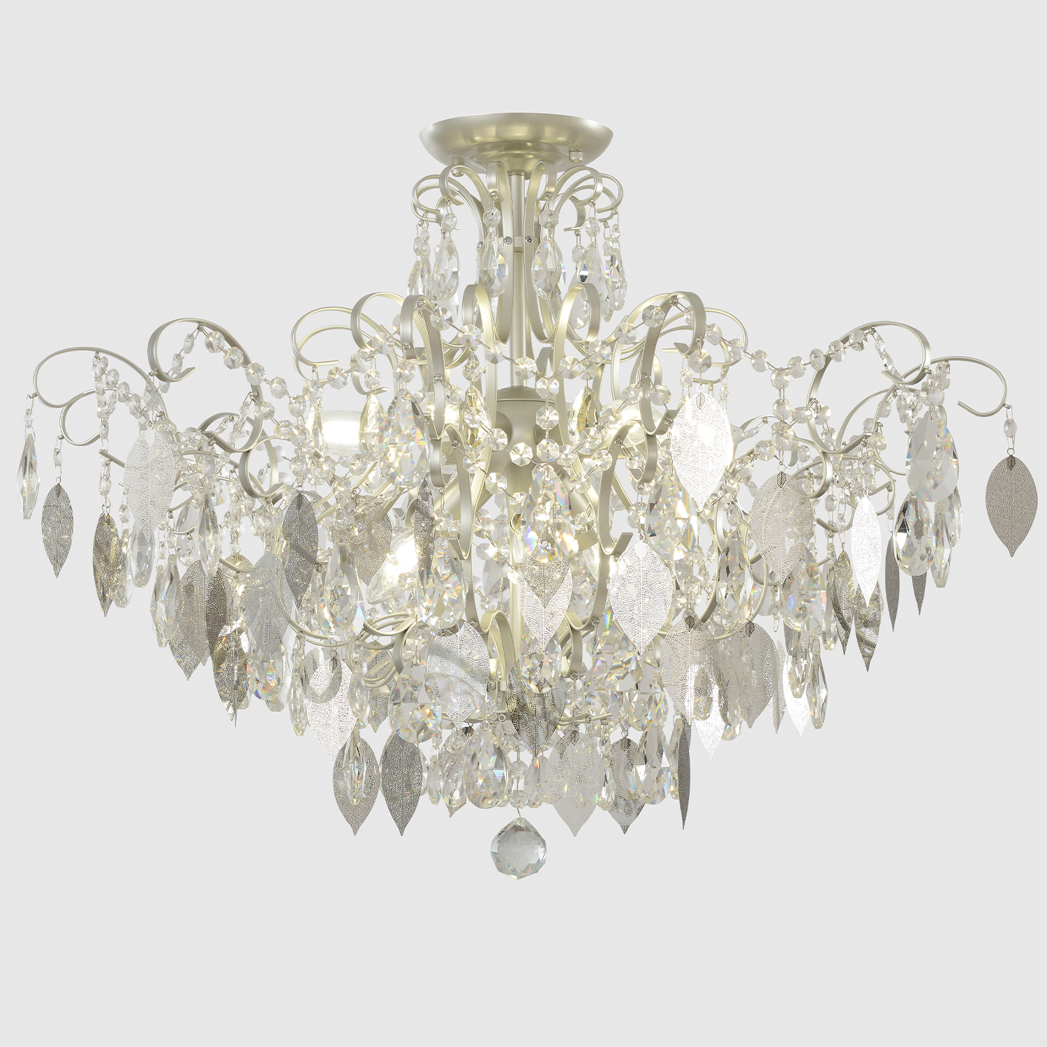 Светильник потолочный Crystal Lux ESMIRALDA PL9 SILVER