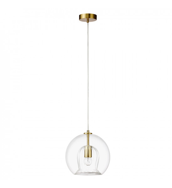 Светильник подвесной Crystal Lux LUISA SP1 BRASS/TRANSPARENT