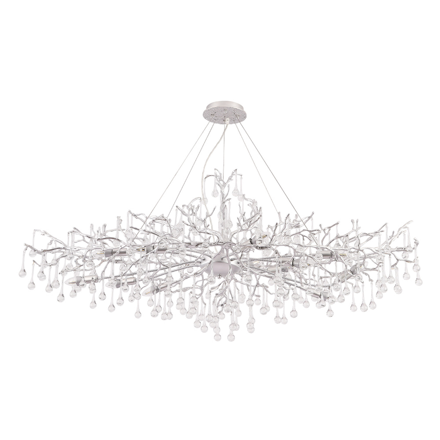 Люстра Crystal Lux REINA V2 SP12 L1500 SILVER PATINA