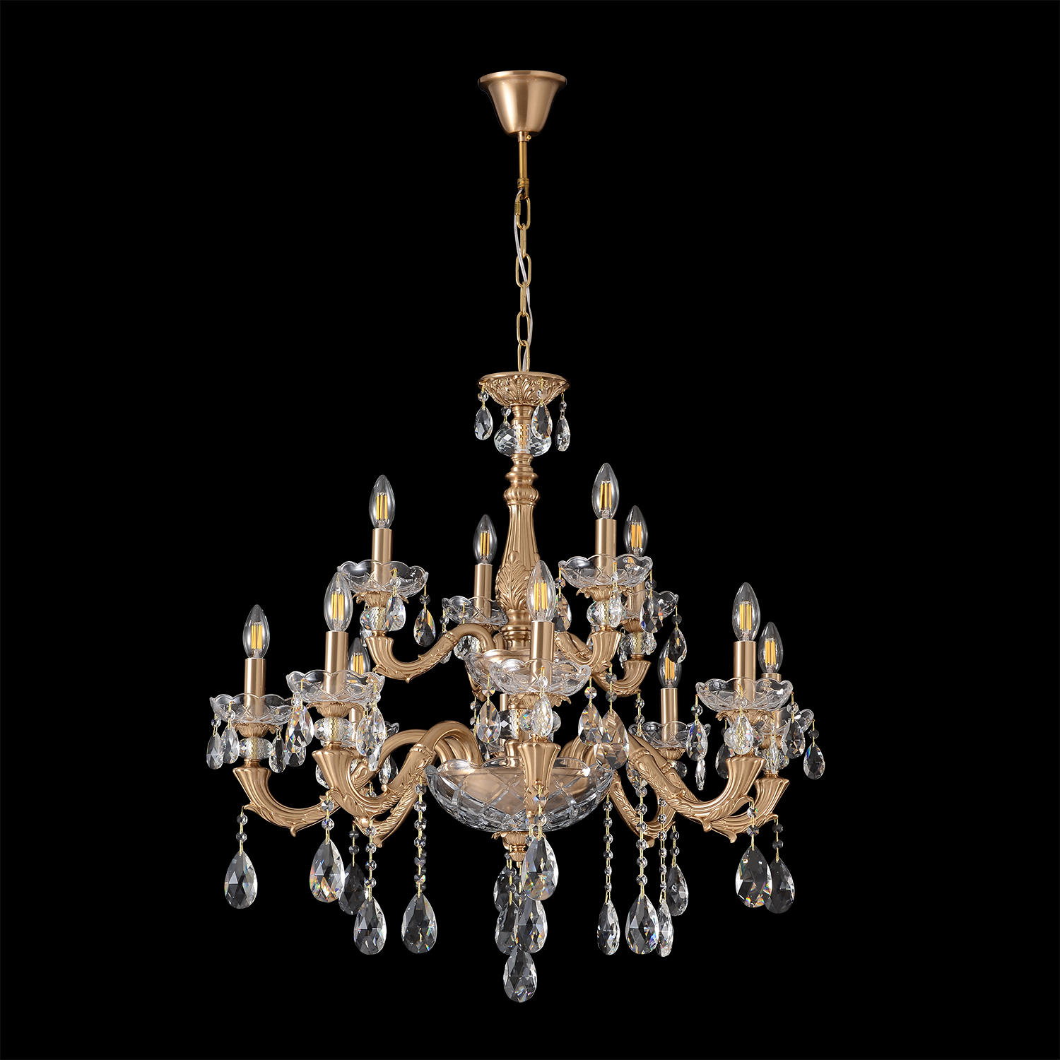 Люстра Crystal Lux ELIZABETH SP8+4 BRASS