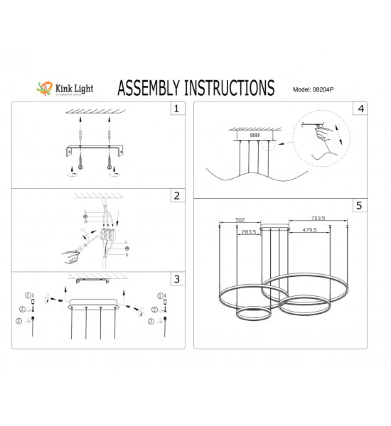 Подвесной светильник Kink Light 08204,33P(3000K) Тор