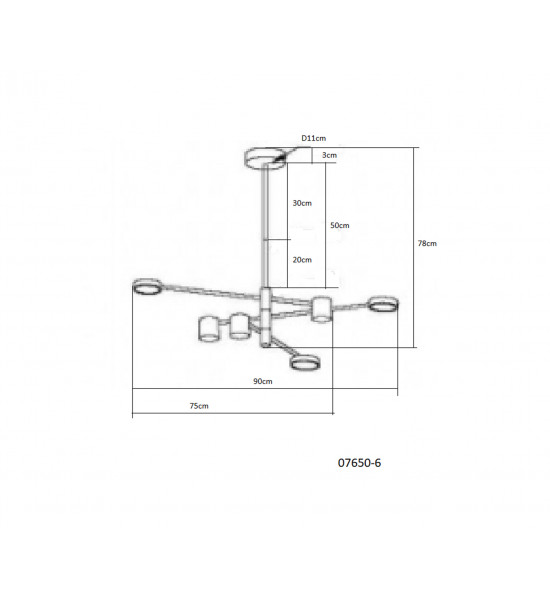 Люстра Kink Light 07650-6,33(3000K) Мекли