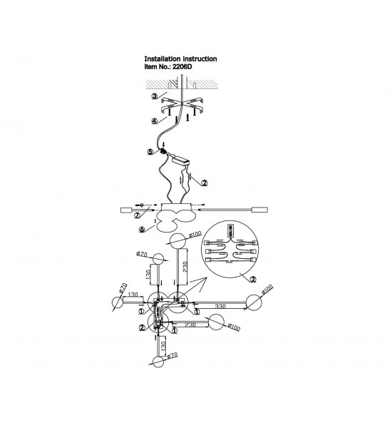 Настенно-потолочный светильник Kink Light 2206D,19 Фирс