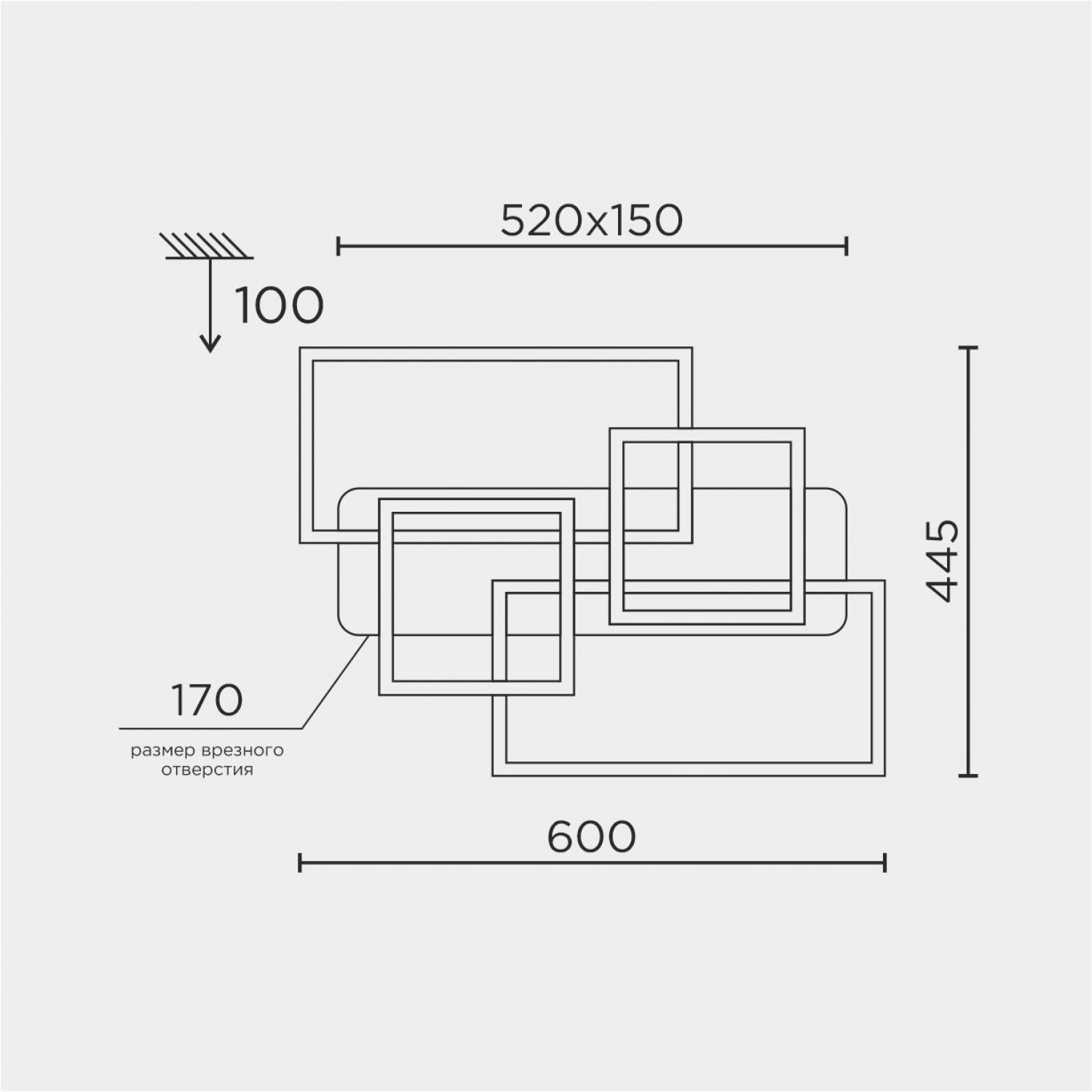 Потолочный светильник LED4U L11045-4 BK