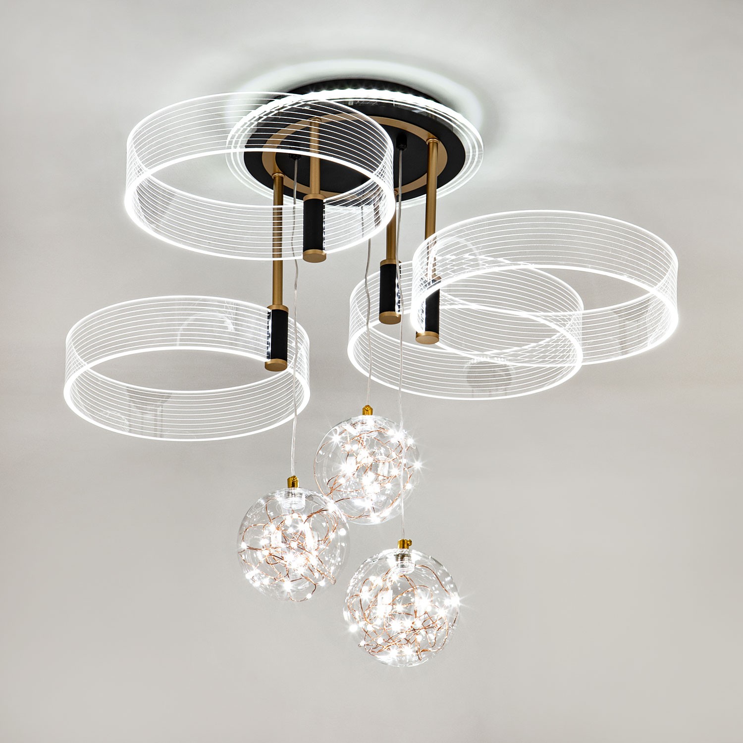 Потолочный светильник LED4U L1040-750 BK