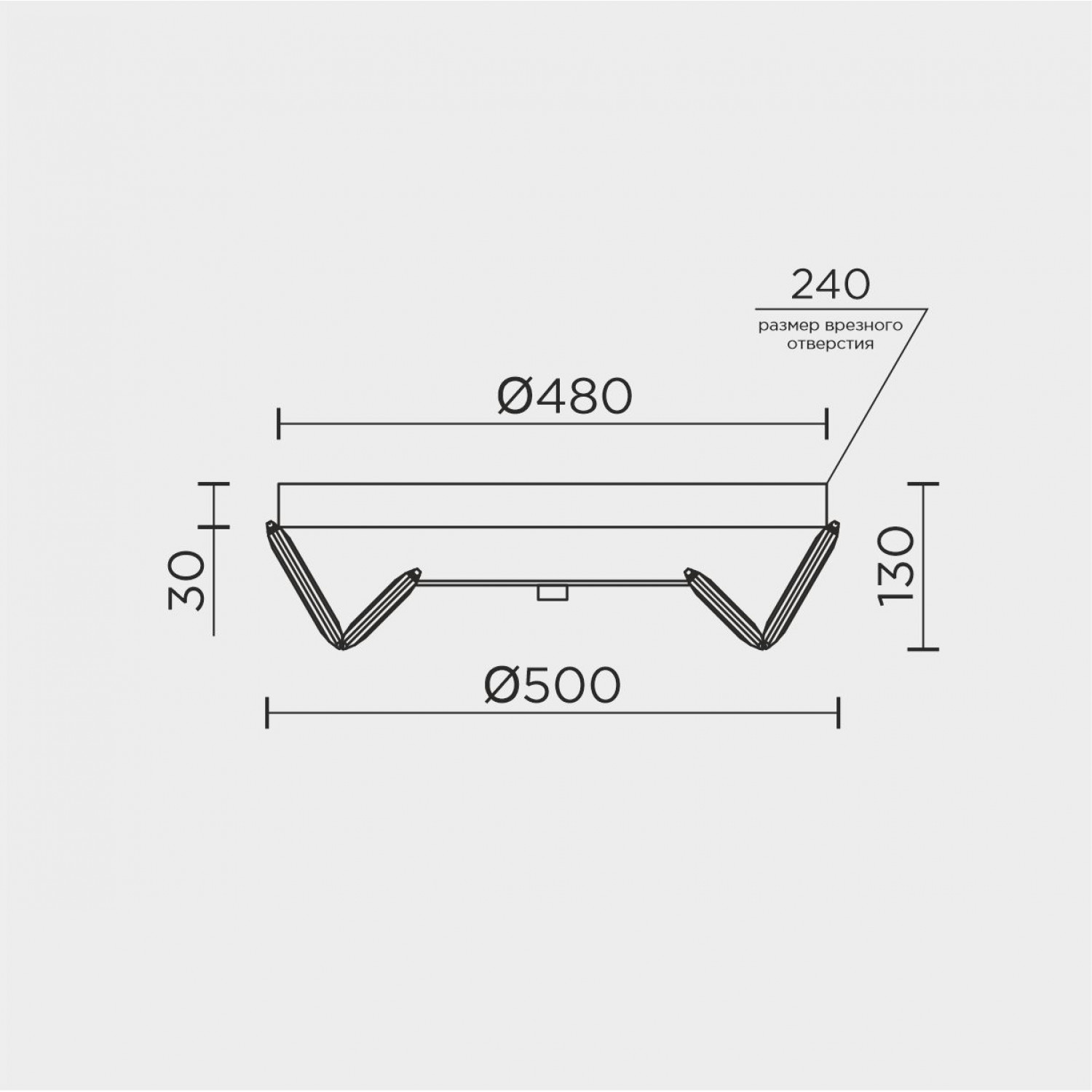 Потолочный светильник LED4U L1190-500 CR