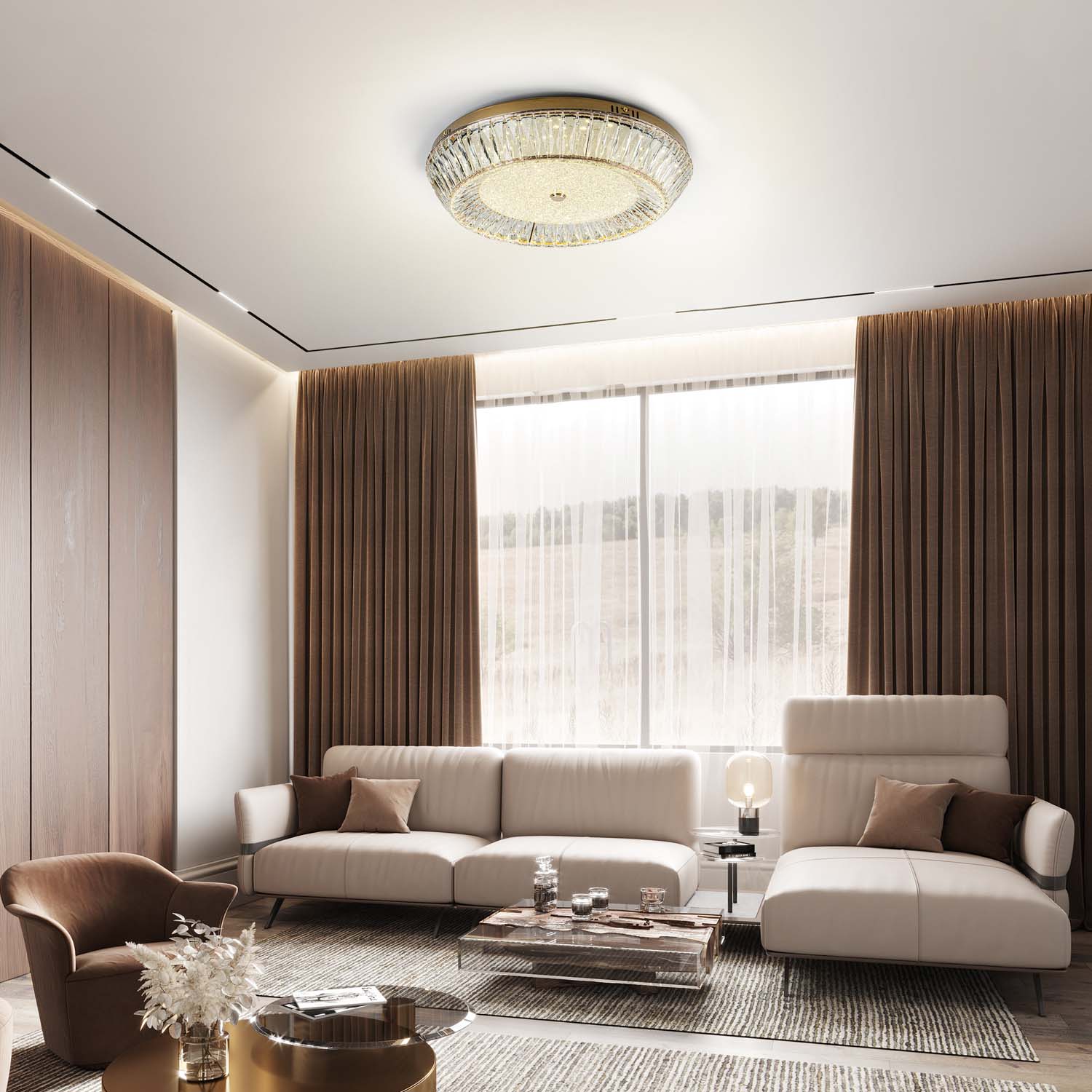 Потолочный светильник LED4U L1190-500 GD