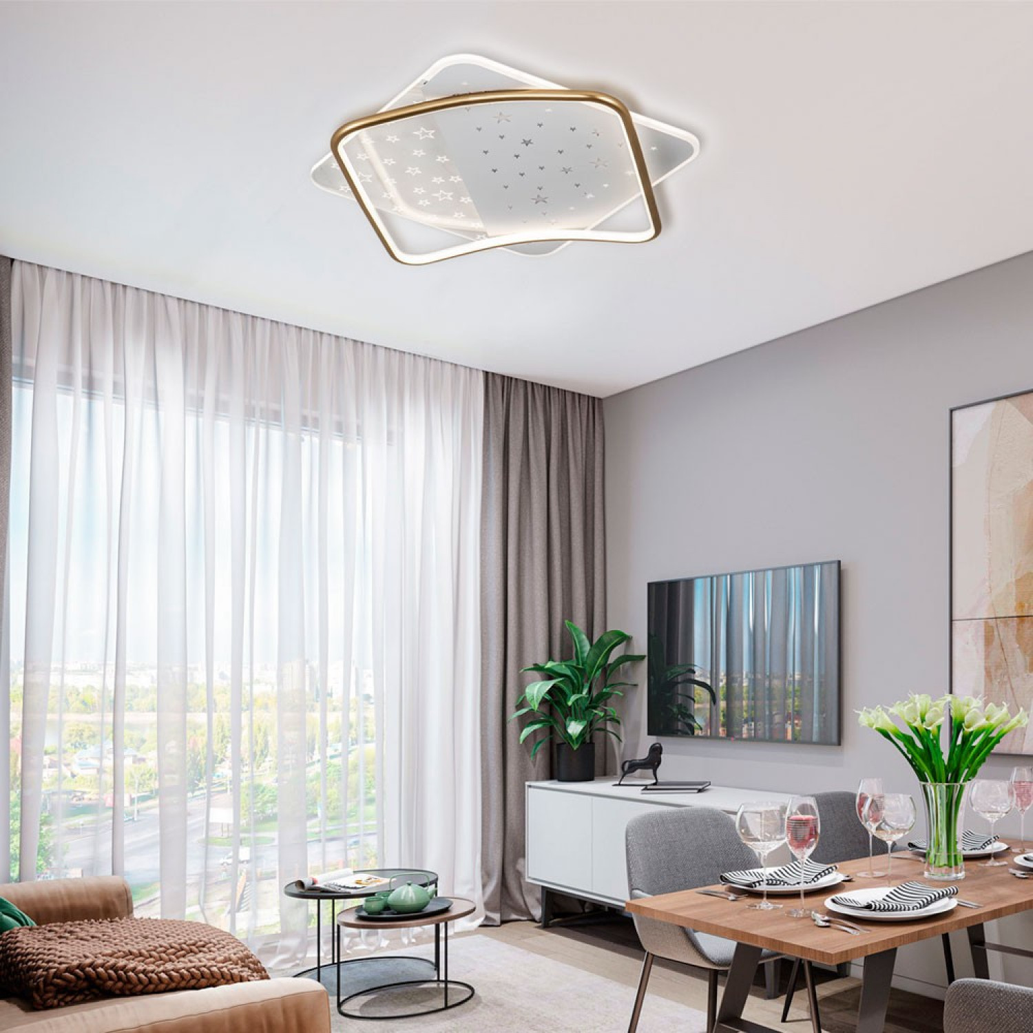 Потолочный светильник LED4U L1037-520 GD