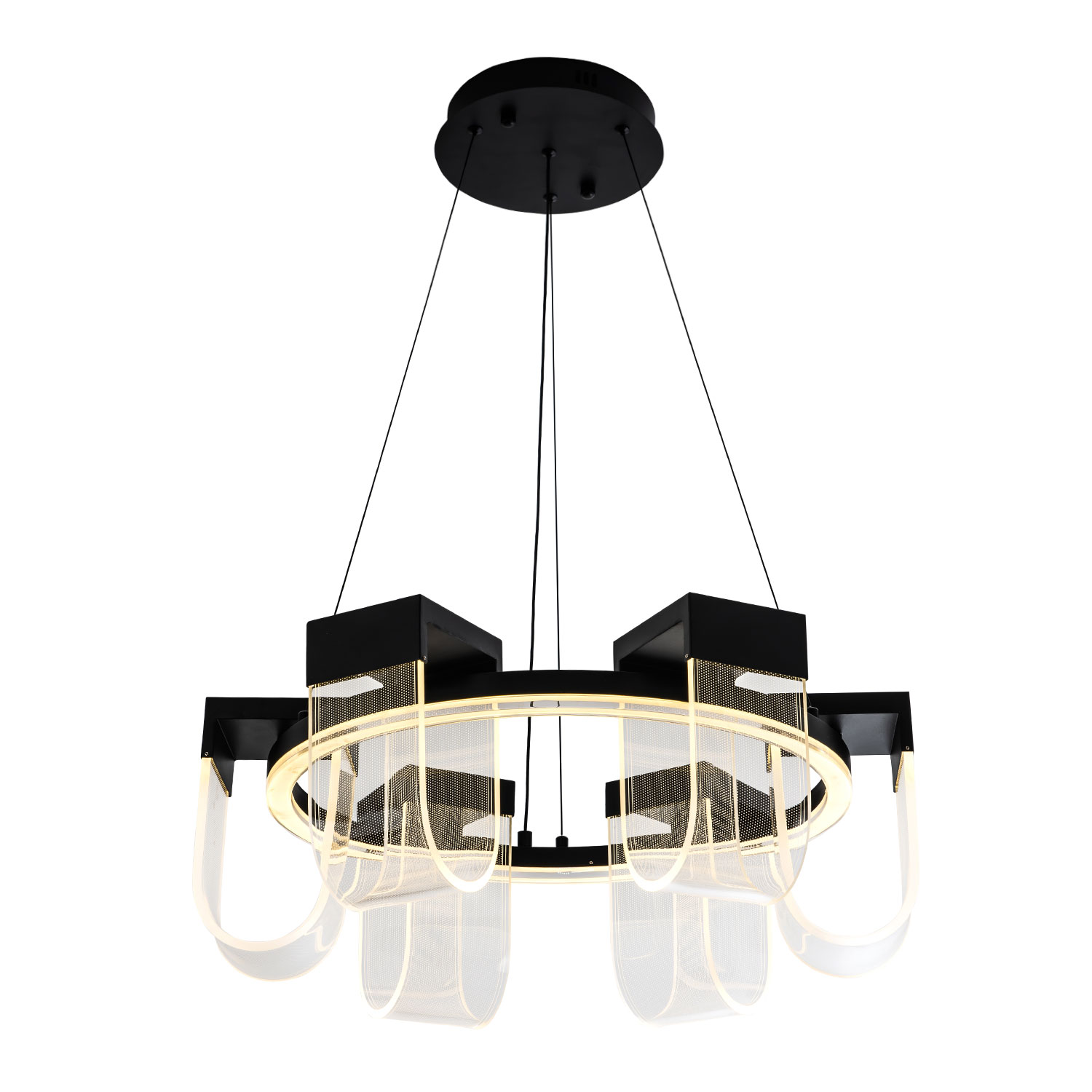 Подвесной светильник LED4U L7707-600 BK