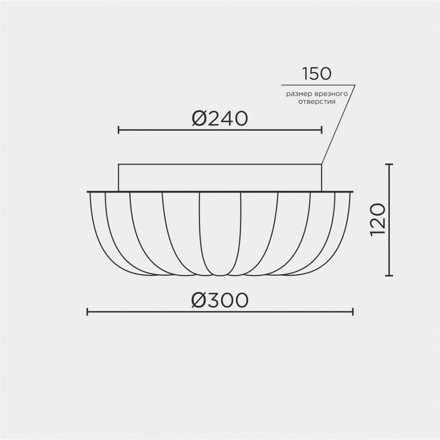 Потолочный светильник LED4U L1115-300 CR
