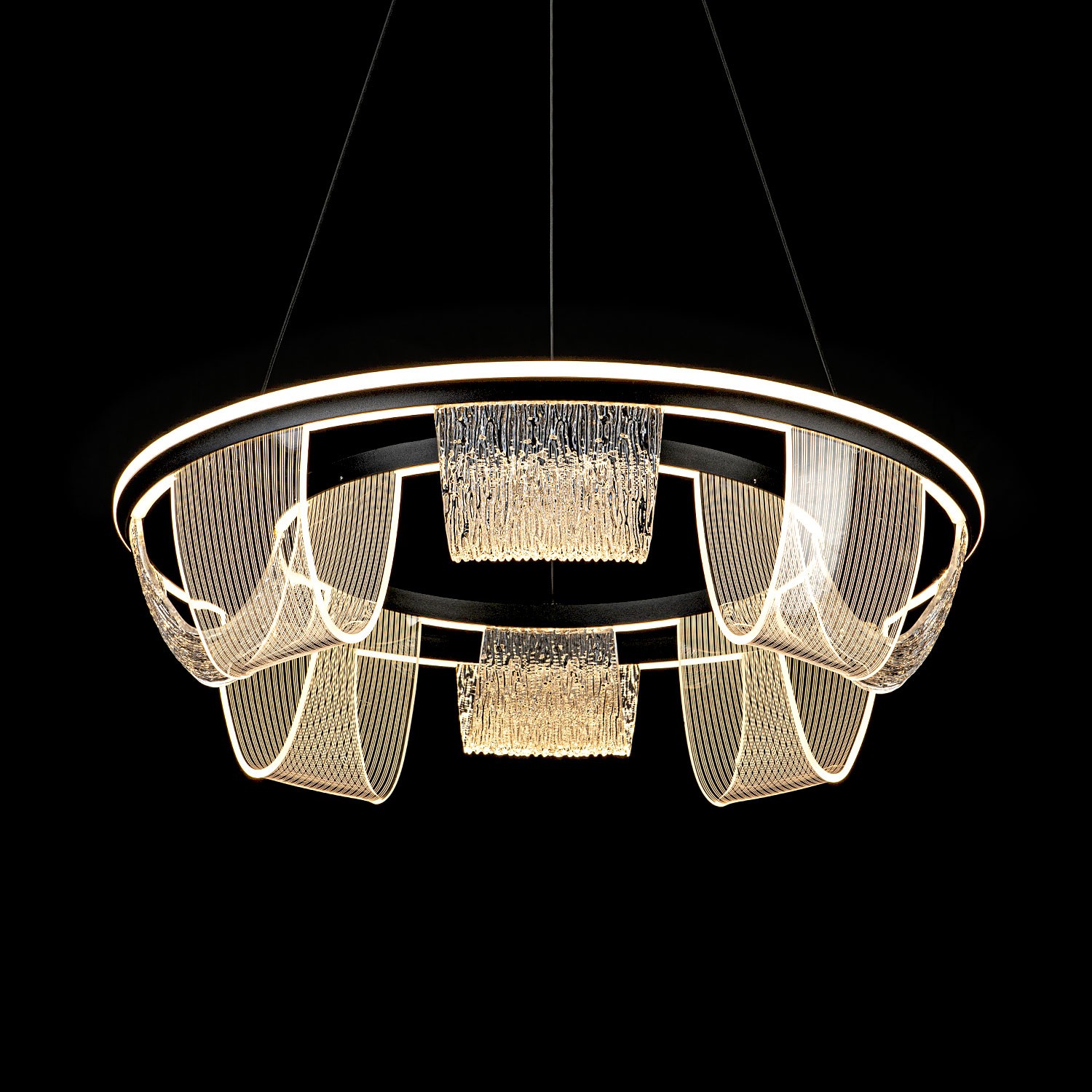 Подвесной светильник LED4U L7706-630 BK
