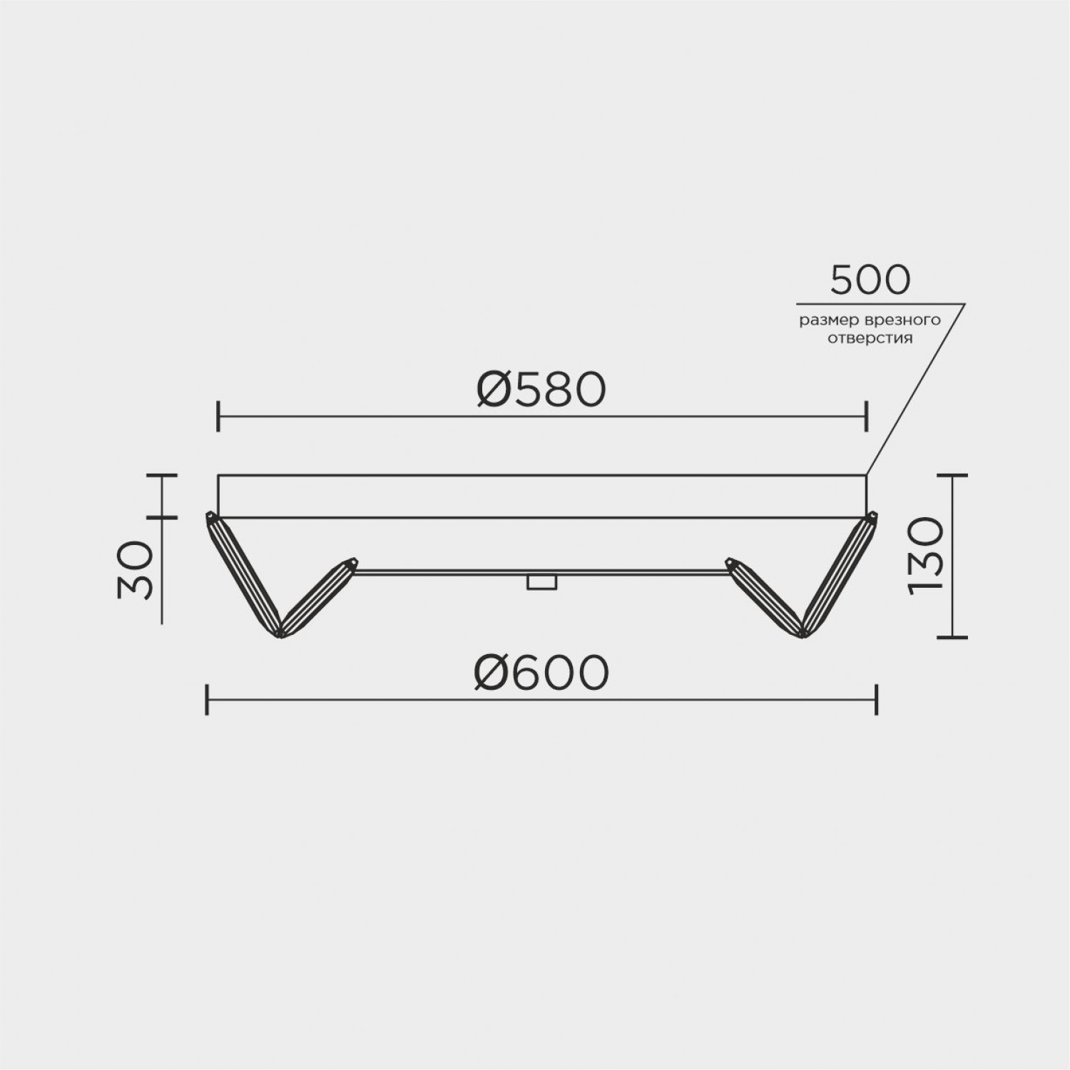 Потолочный светильник LED4U L1190-600 GD