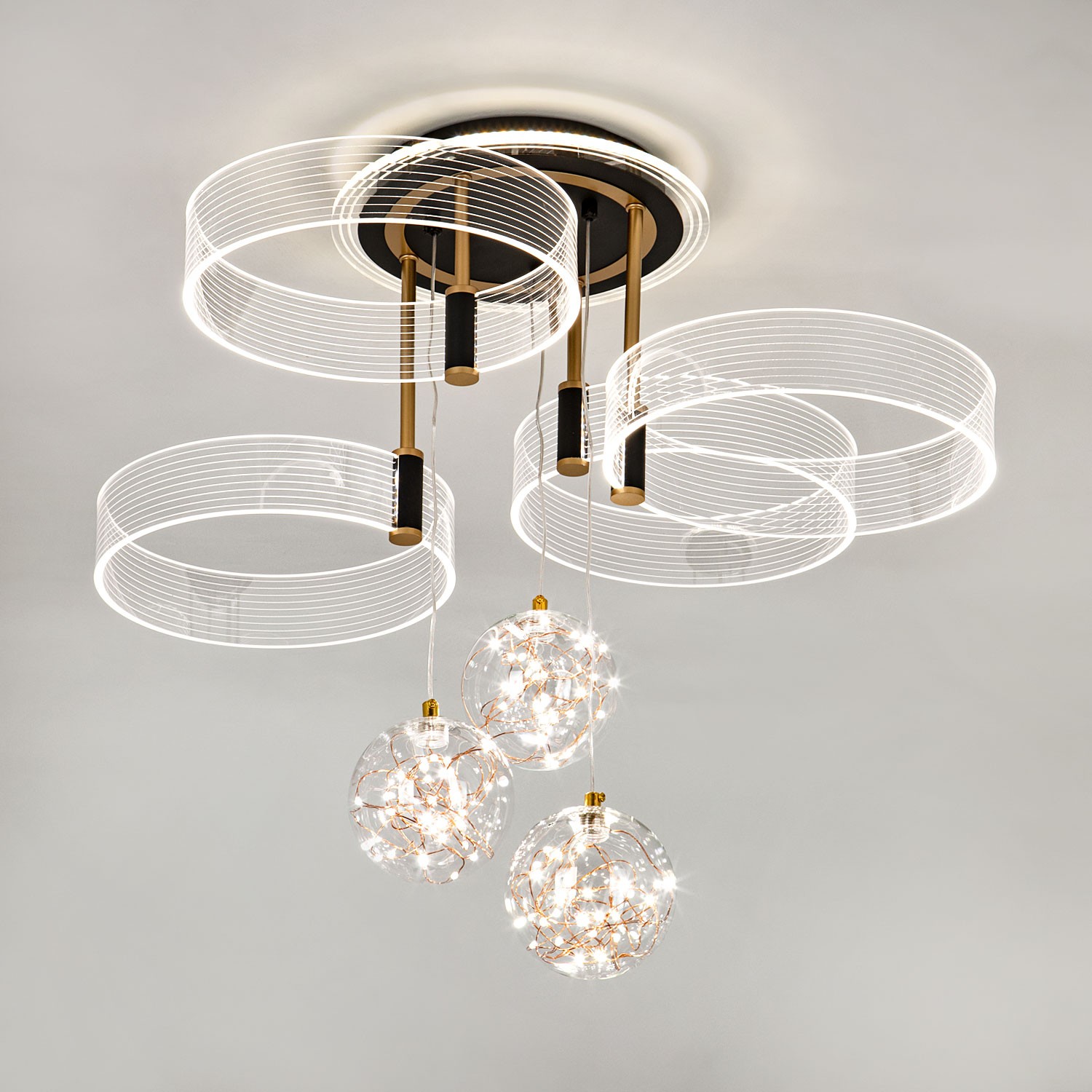Потолочный светильник LED4U L1040-750 BK
