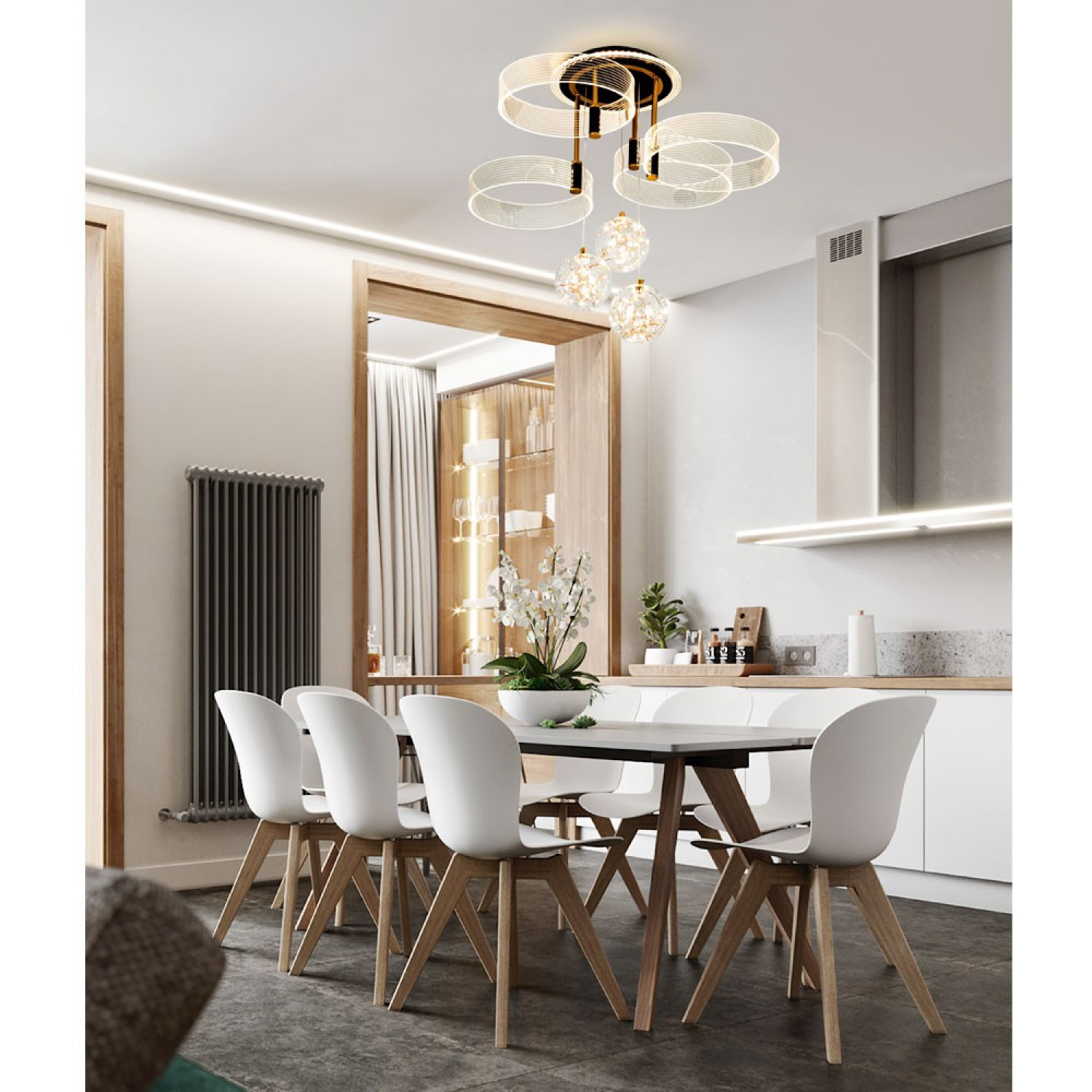 Потолочный светильник LED4U L1040-750 BK