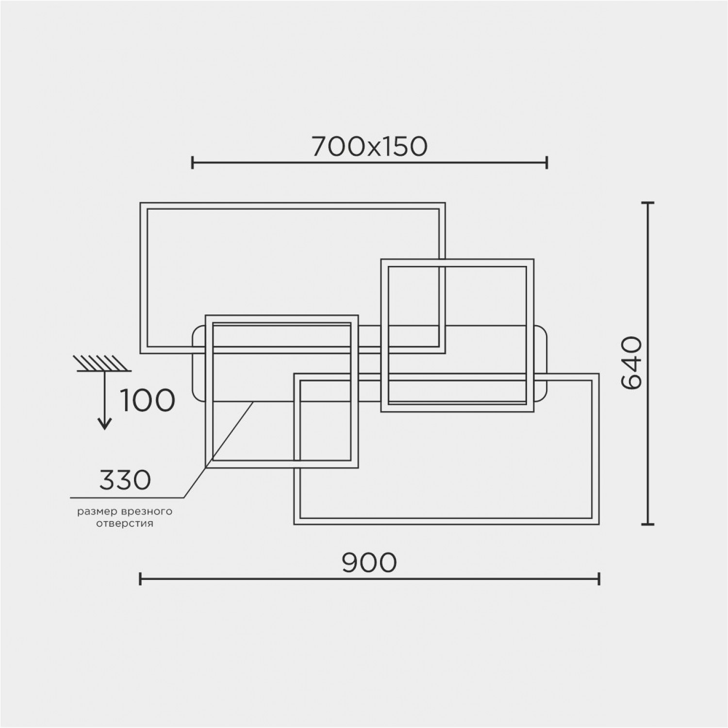 Потолочный светильник LED4U L11046-4 BK
