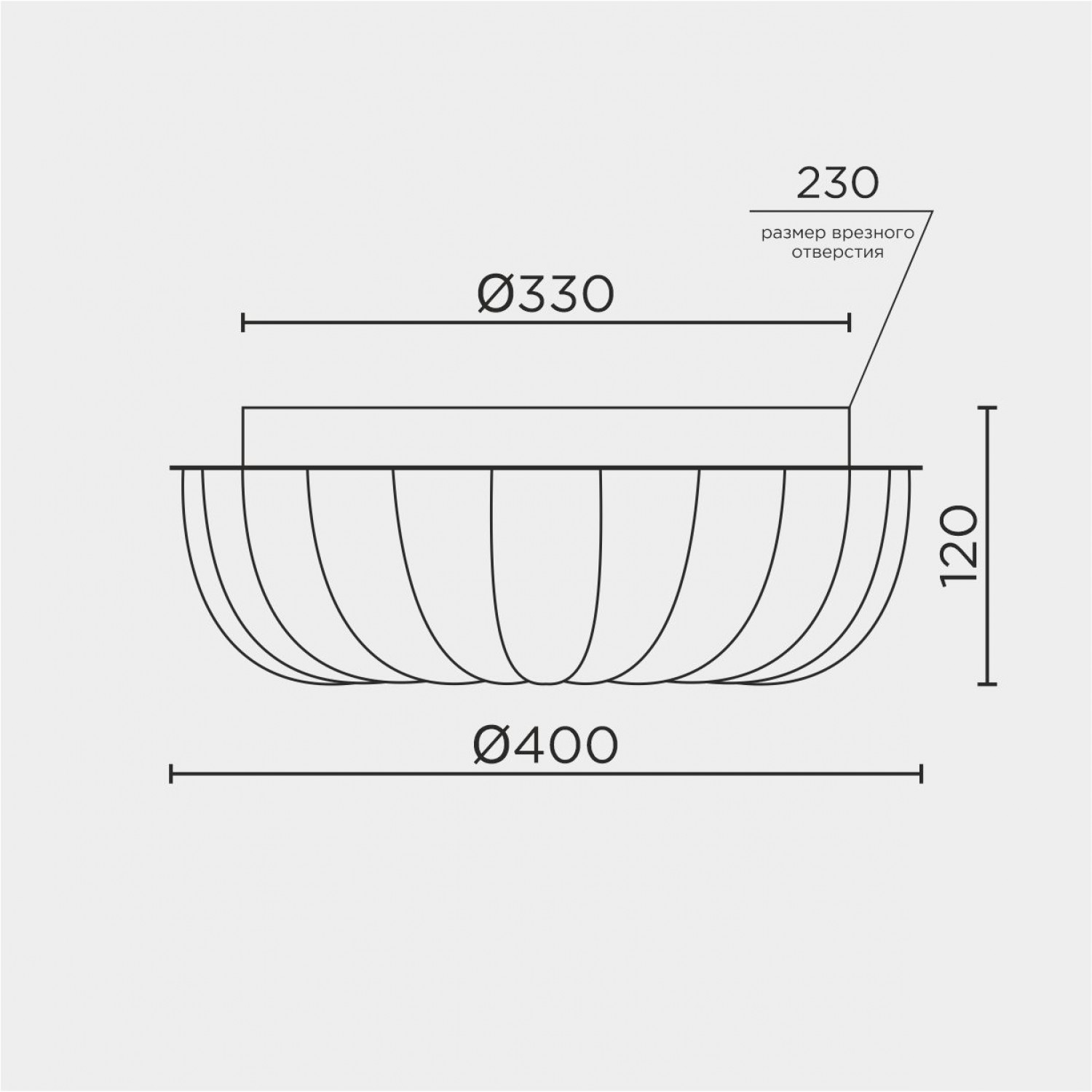 Потолочный светильник LED4U L1115-400 CR