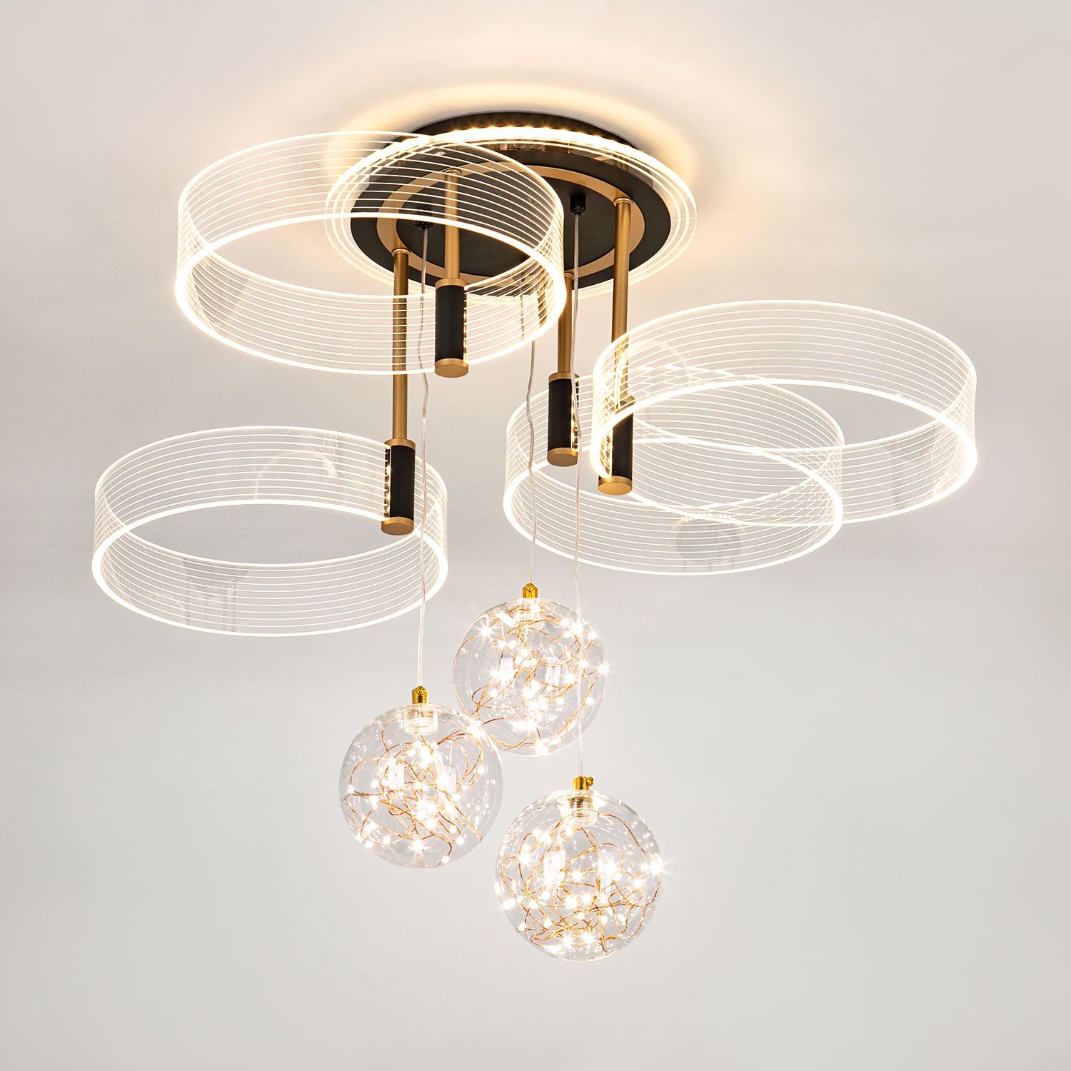 Потолочный светильник LED4U L1040-750 BK