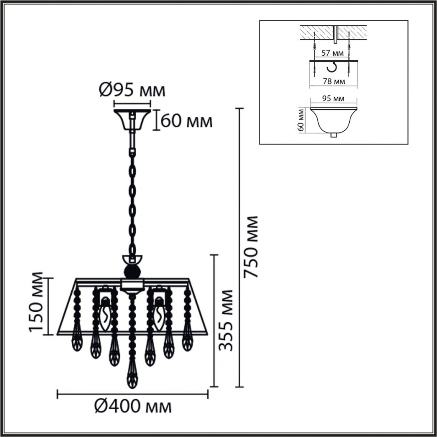 Люстра подвесная Lumion 8374/3 MITRIM