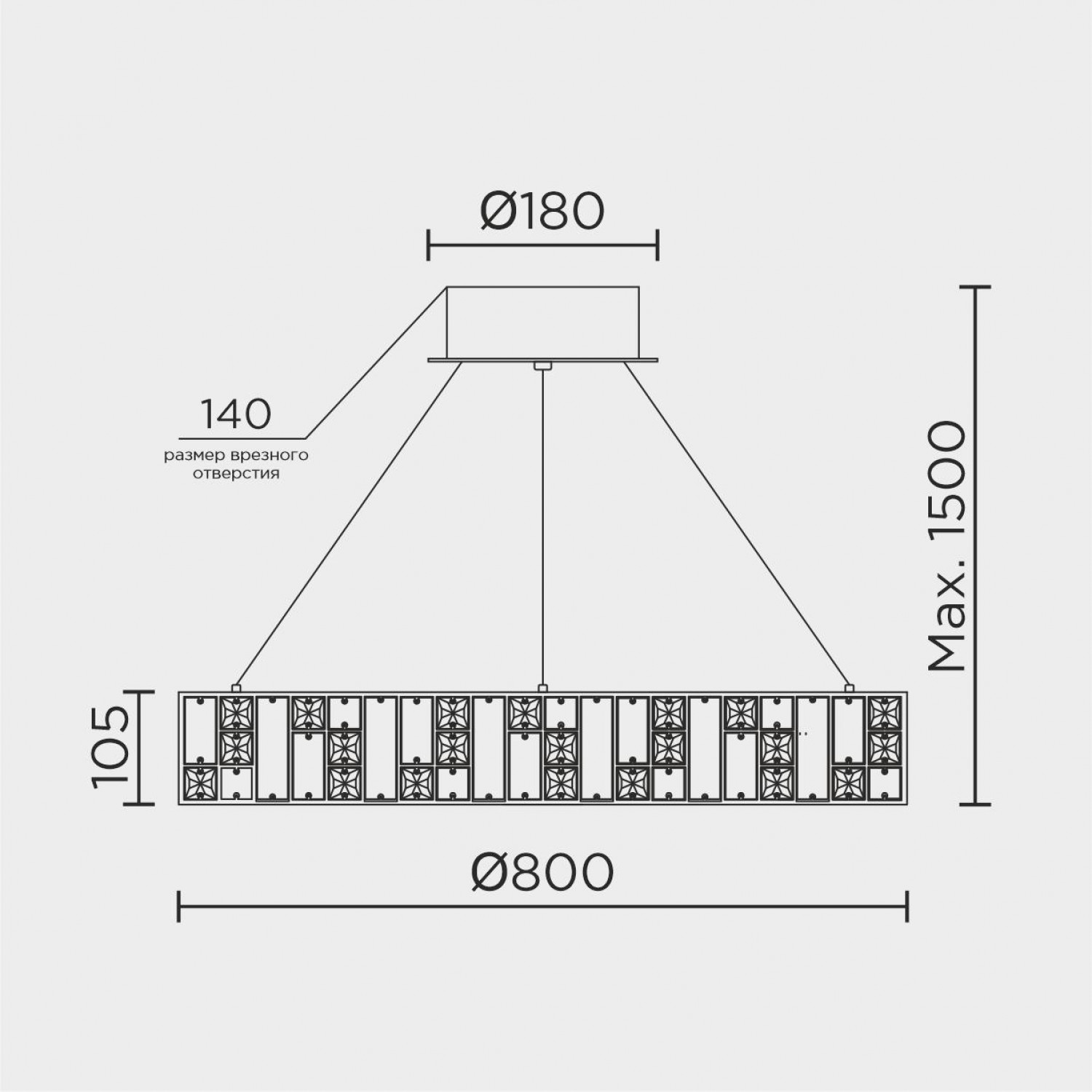 Подвесная люстра MODELUX ML.6988.800P GD