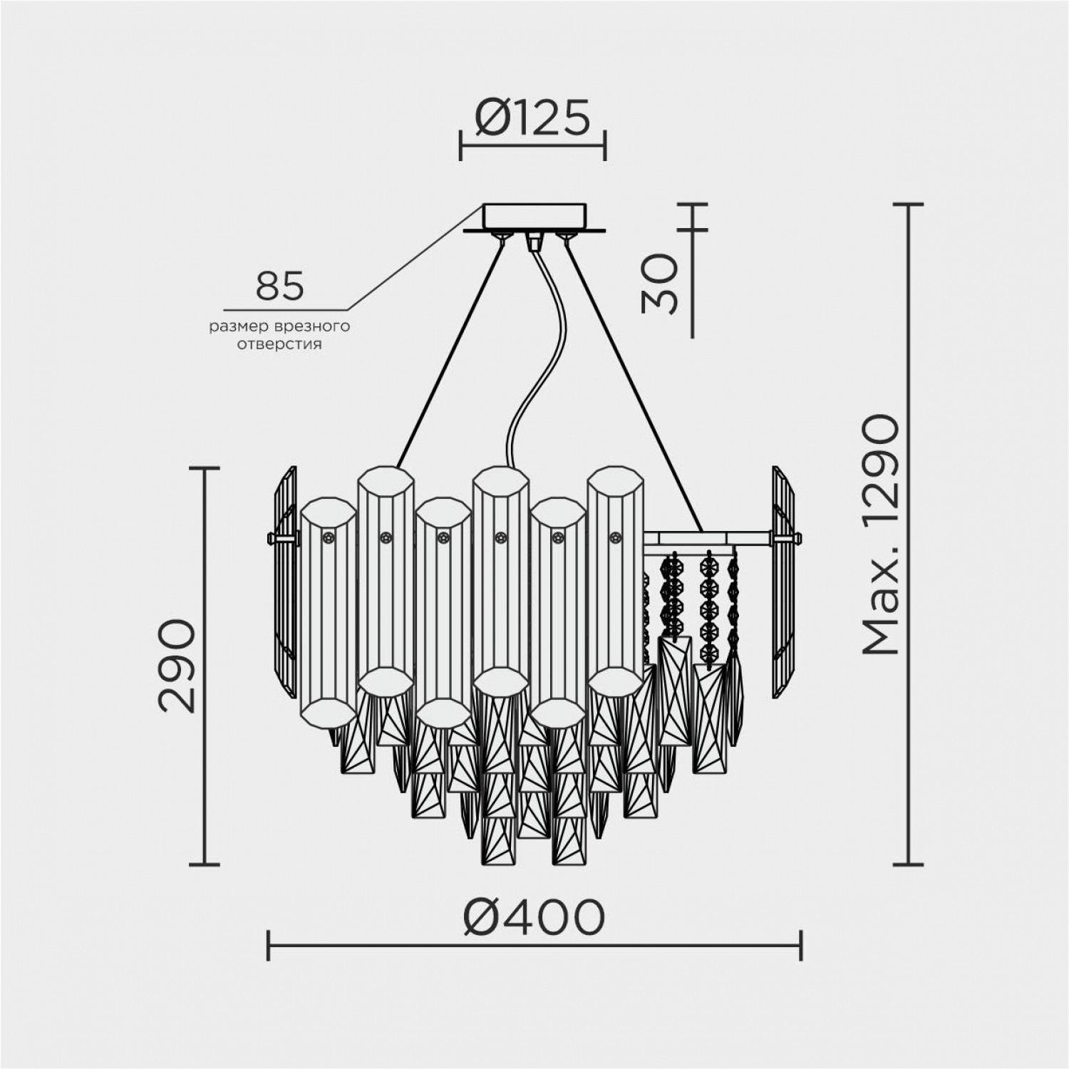 Подвесная люстра MODELUX ML.7088.400 GD