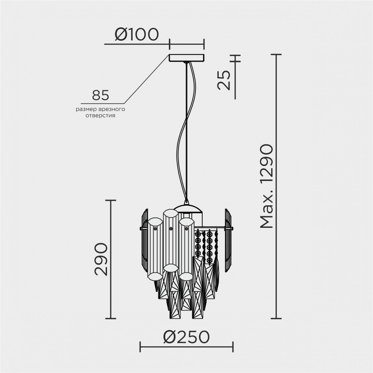 Подвесная люстра MODELUX ML.7088.250 GD